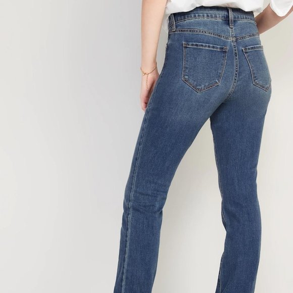 NWT  Old Navy High-Waisted Kicker Boot-Cut Jeans For Women - Picture 3 of 4